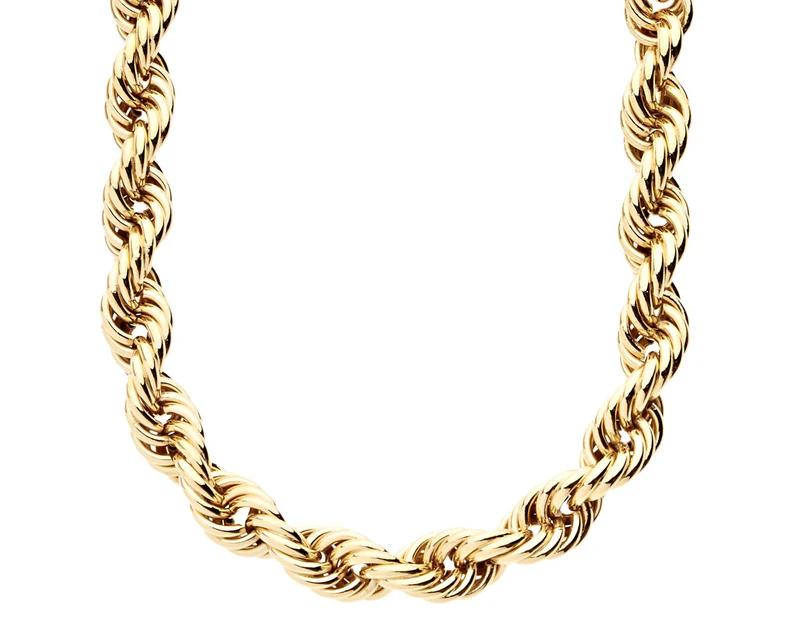 Rope Ying Yang Twisted Gold Chain - 10mm - Gold