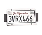 Hip Hop California License Plate Belt - Silver