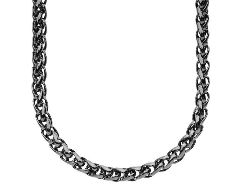 Iced Out Bling BASKET CHAIN - 6.5mm black - Black
