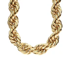 Heavy Solid Rope DMC Style Hip Hop Chain - 25mm gold - Gold