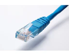 Network cable/Ethernet Cable/LAN Cable/Cat 6 Cable/Patch Cable (Cat6A) - Unshielded (UTP) - 0.5m, Blue - BOOC brand