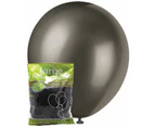 30cm Black Metallic Balloons 25 Pack