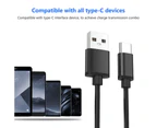 Pack of 3 BOOC USB 3.1 (GEN 2) USB-C (Male) to USB-A (Male) Cable - 1m, Black