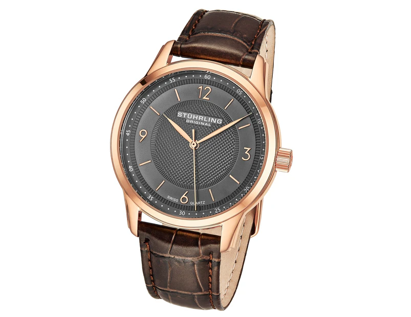 Stuhrling Original Men's 572.04 Classique Analog Display Quartz Brown Watch