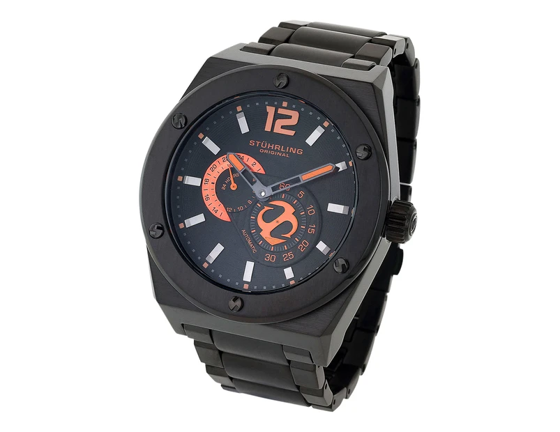 Stuhrling Original Men's 281B.335957 "Leisure Gen-X Esprit D'vie" Black Dial Stainless Steel Bracelet Watch