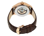 Stuhrling Original Men's 'Legacy' Automatic Stainless Steel and Brown Leather Dress Watch (Model: 557.04)