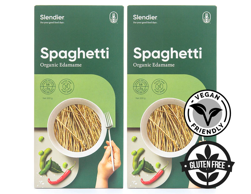 2 x Slendier Organic Edamame Bean Spaghetti 200g