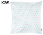 KAS Squares Euro Pillowcase - White/Teal