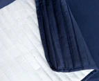 Ardor Quilted King Bed Valance - Navy