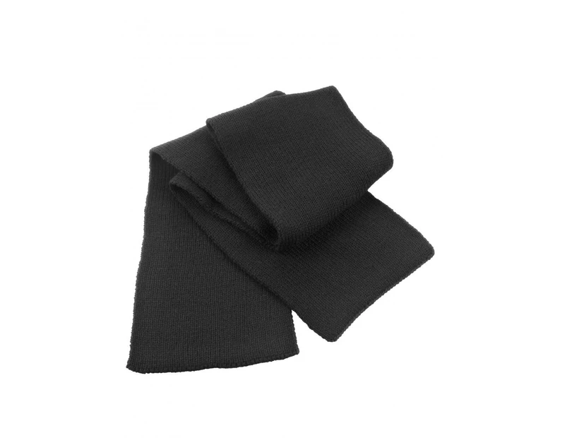Result Classic Heavy Knit Thermal Winter Scarf (Black) - BC875