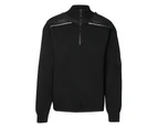 Id Mens Half Zip Uniform Pullover Jumper (Black) - ID399