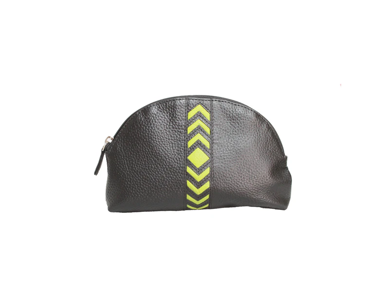 Eastern Counties Leather Womens Becky Chevron Detail Make Up Bag (Parrot) - EL113