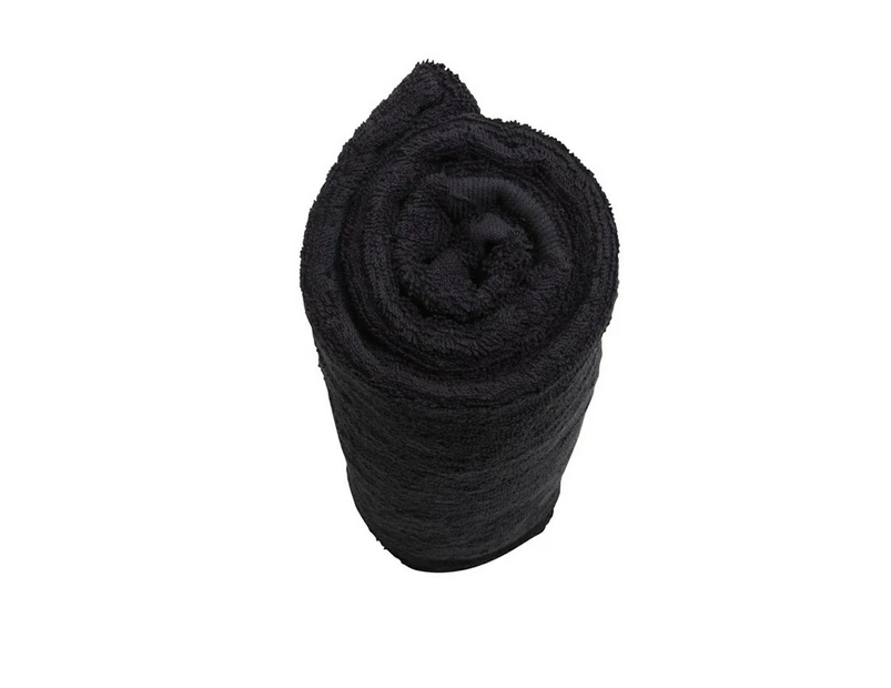 Id Soft Terry Bath Towel (70 X 140Cm) (Black) - ID324