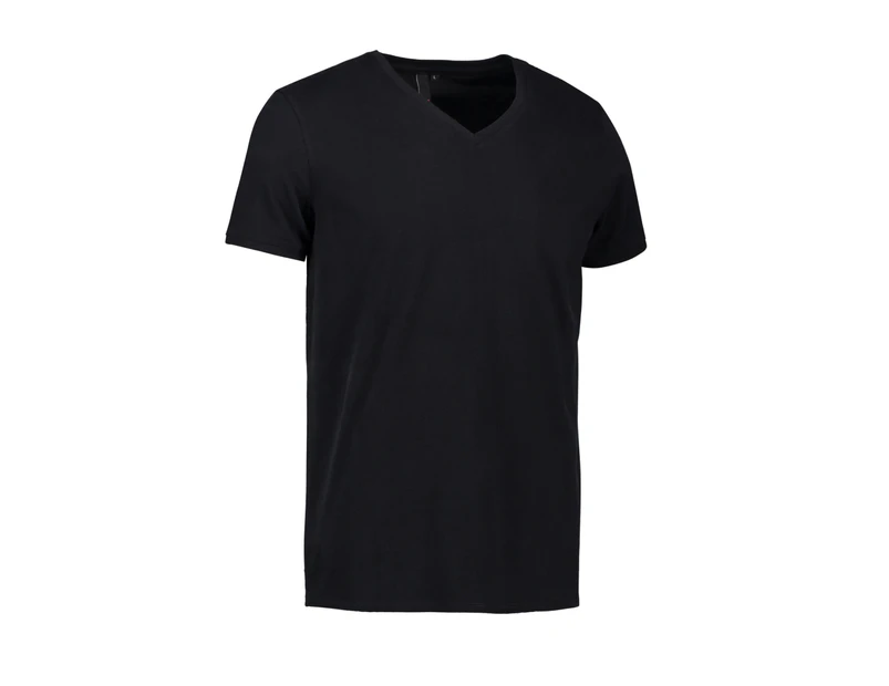 Id Mens V-Neck Short Sleeved T-Shirt (Black) - ID416