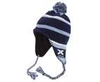 Ladies/Womens Scotland Flag Blue Winter Hat, Thermal Peruvian Hat With Tassels (Blue) - HA307