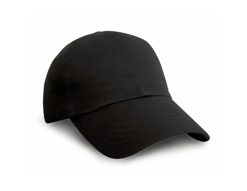 Result Unisex Heavy Cotton Premium Pro-Style Baseball Cap (Black) - BC958