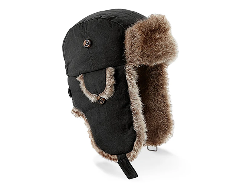 Beechfield Unisex Winter Urban Trapper Hat (Black) - PC2007