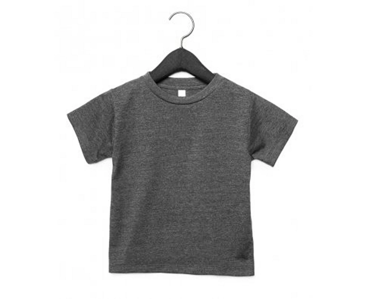 Canvas Childrens Unisex Crew Neck T-Shirt (Dark Grey Heather) - PC3152