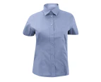 Kustom Kit Ladies Short Sleeve Corporate Pocket Oxford Shirt (Light Blue) - BC629
