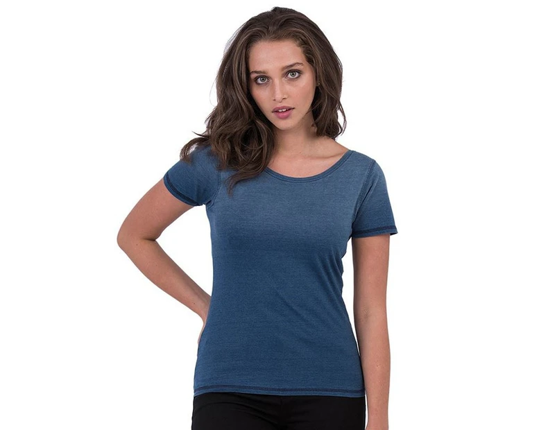 So Denim Womens Mia Indigo T-Shirt (Dark Blue Wash) - PC3019