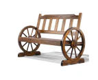 Garden Bench Seat Wooden Wagon Chair Outdoor Chairs Garden Backyard Patio Park Furniture Gardeon