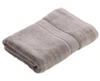 2 x Luxury Zero Twist Cotton 650GSM Bath Towel- Light Grey