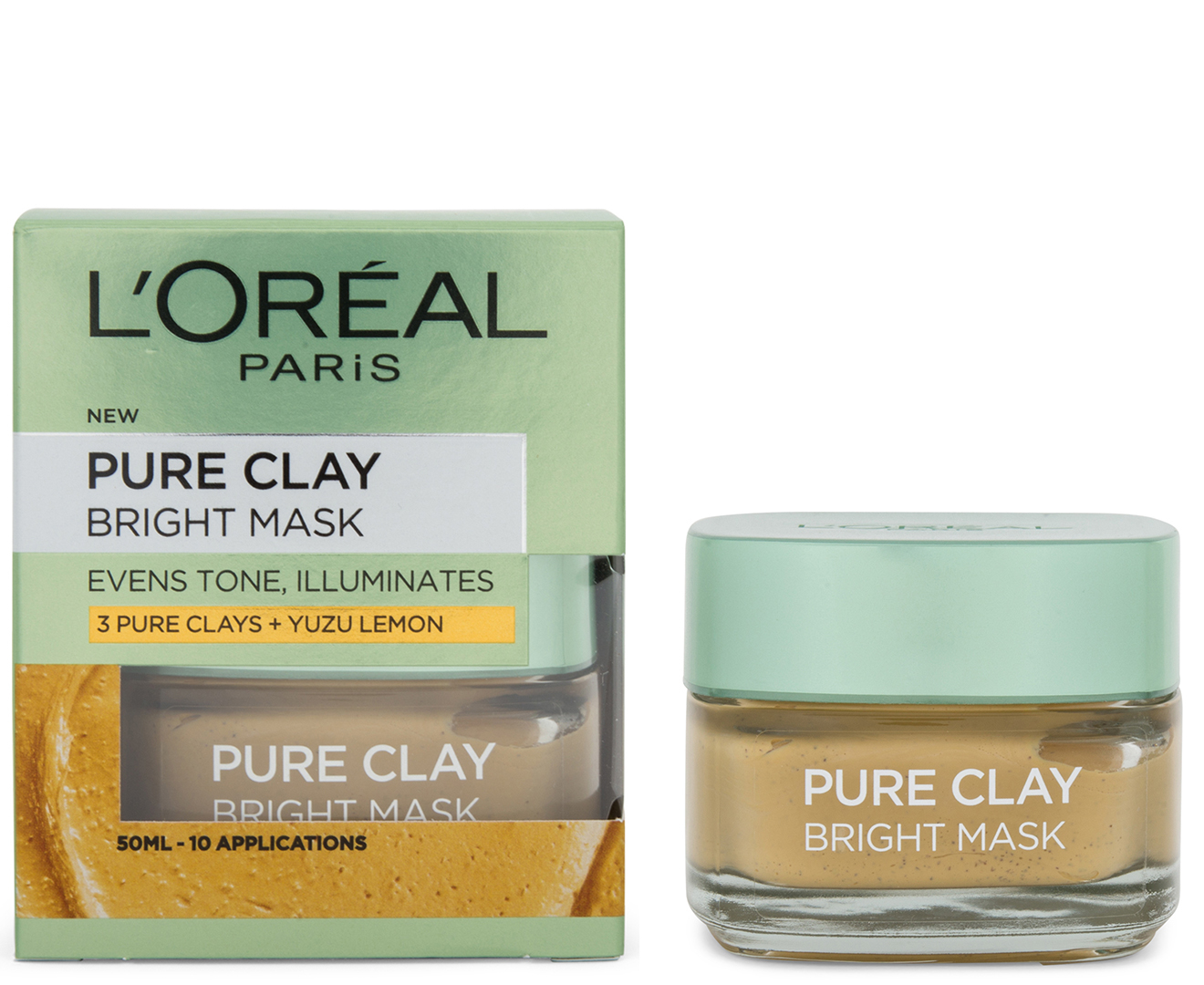 Loréal Paris Pure Clay Bright Mask 50ml Nz