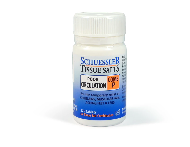 Schuessler Tissue Salts 125 Tablets - Comb P - Poor Circulation