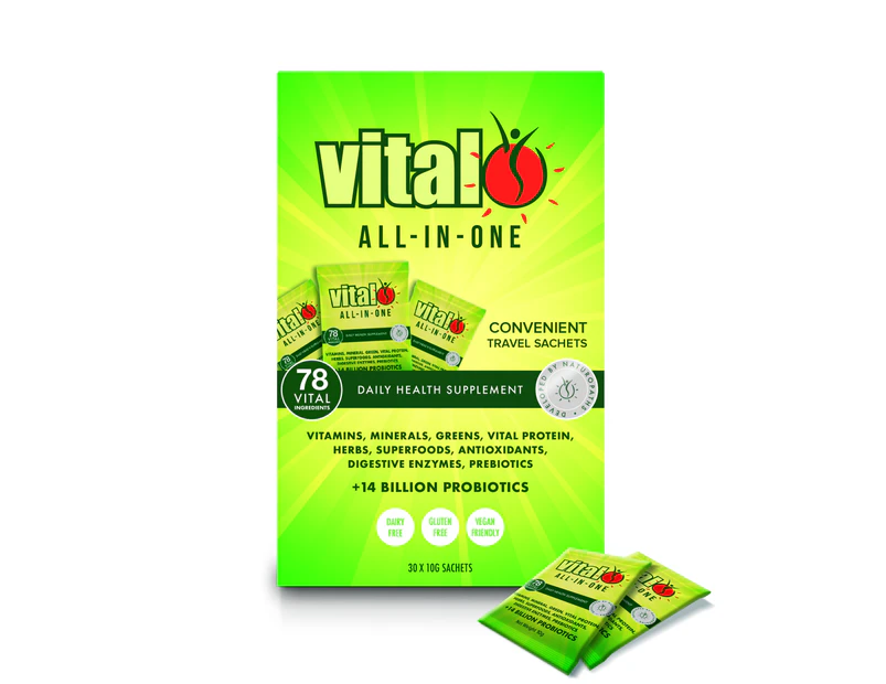 Vital All-In-One Daily Health Supplement Sachet Travel Box (30 x 10GM)