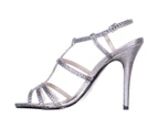 Caparros Groovy Embellished Evening Sandals, Silver Metallic