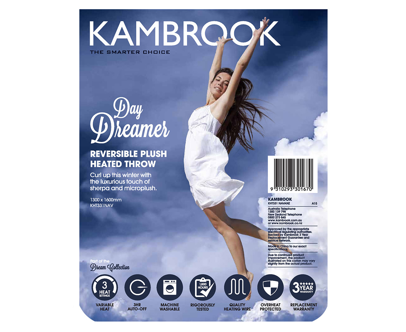 Kambrook heated outlet throw