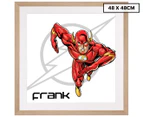 Personalised 48x48cm The Flash Wall Art - Timber