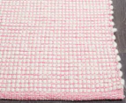 Rug Culture 225x155cm Felted Medium Scandi Rug - Pink/White