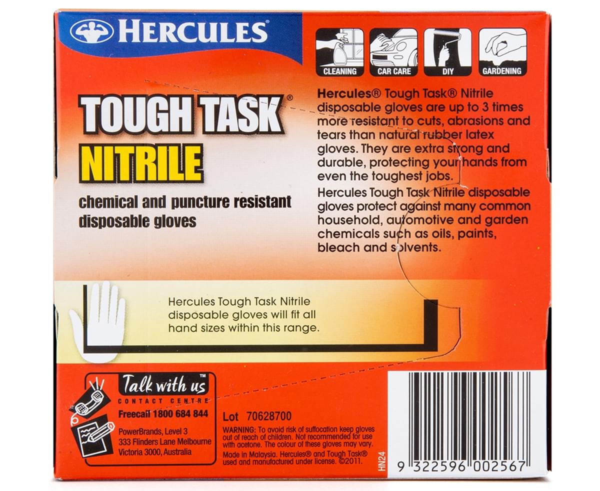 hercules tough task nitrile gloves