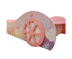 Unicorn Kids Children Girls Car Bed With Wheel In Pink High Gloss Finish