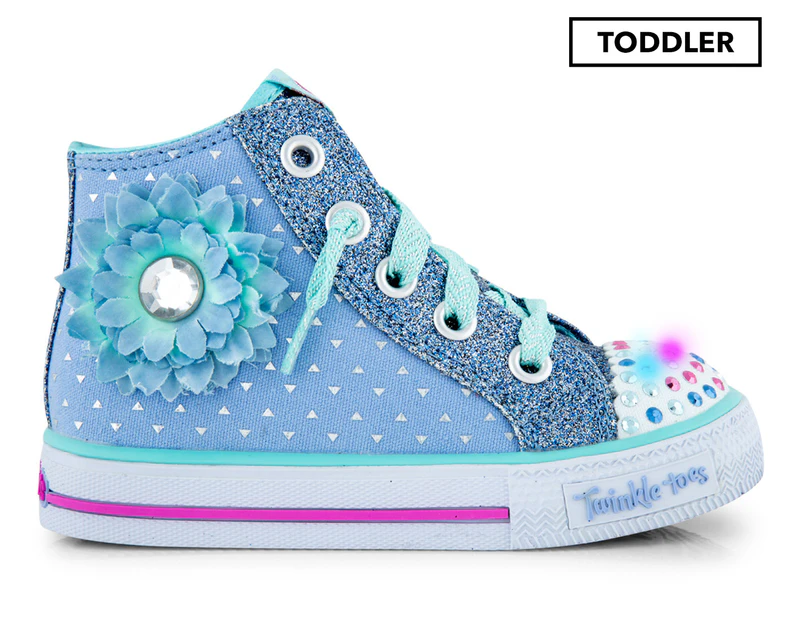 Skechers Kids' Bloom Boom Twinkle Toes Shuffles Shoe - Periwinkle/Multi