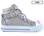 Skechers Kids' Twinkle Charm Twinkle Toes Shuffles Shoe - Gunmetal/Multi