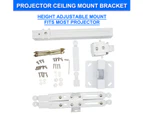Universal Projector Wall Ceiling Overhead Mount, Adjustable Height Bracket Rack Holder LCD DLP for Epson, Optoma, Benq, ViewSonic Projectors