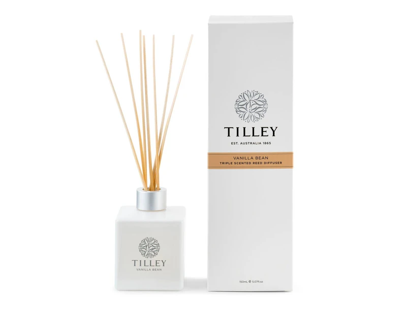 TILLEY 150ml Aroma Reed Diffusers Fragrance Home Bathroom - Vanilla Bean
