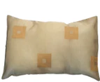 20x30cm Silk Organza Cushion Cover - Olive with Copper Square x 2pcs