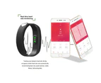 ID115 Touch Screen Fitness Tracker with Heart Rate Monitor - Pink