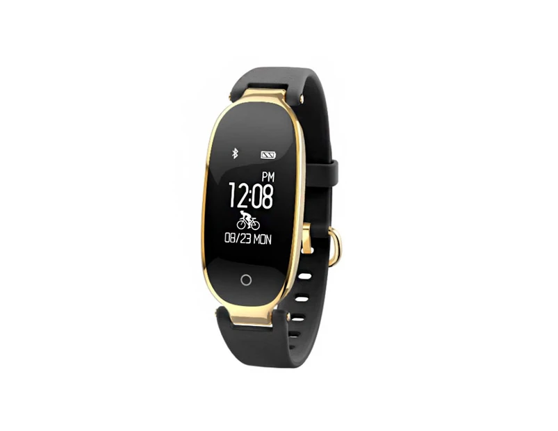 Classic Touch Screen Activity Tracker with HR Monitor, G-Sensor GPS, Sports Mode and More Functions - Black/Gold