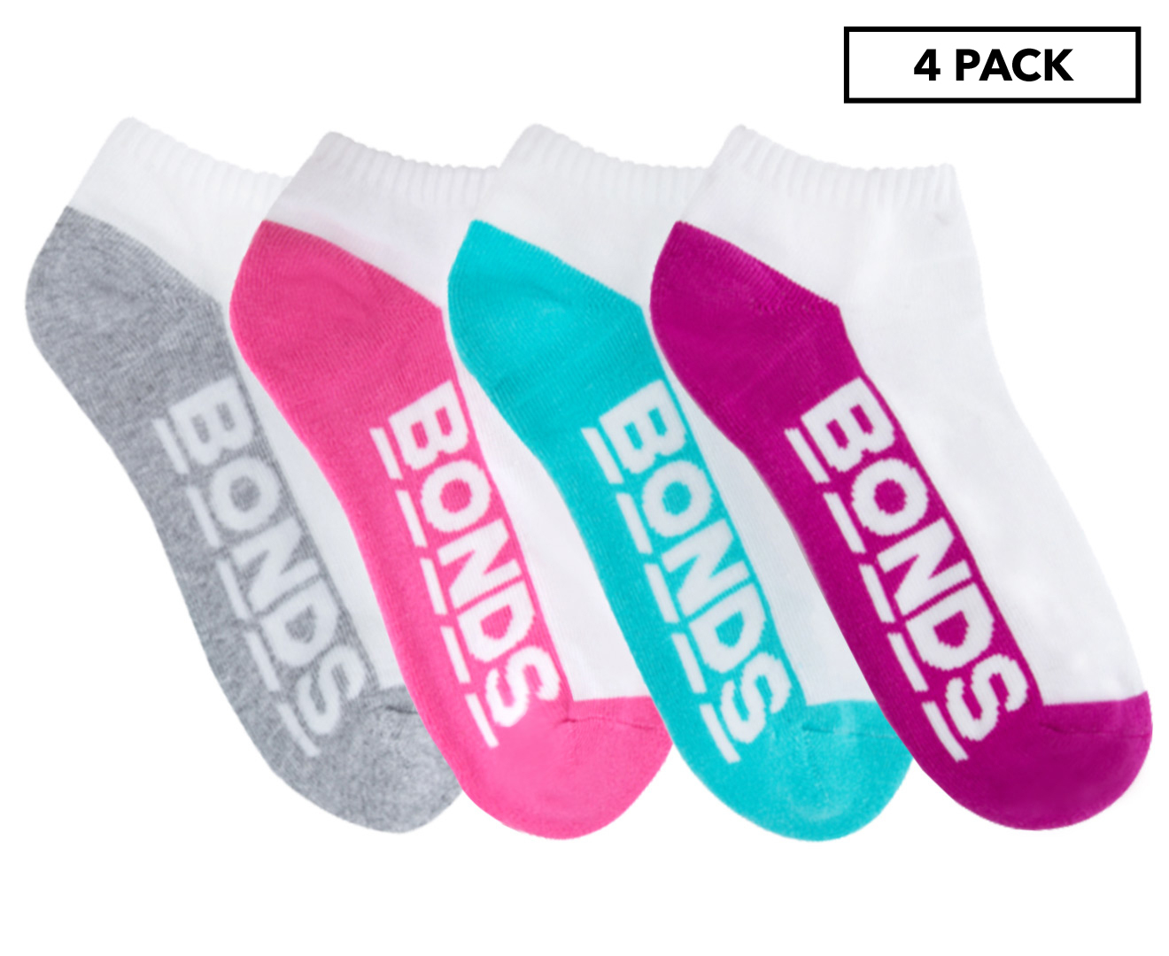 Bonds Womens Socks Low Cut Size 3-8 Assorted 3 Pack