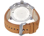 Emporio Armani Mens AR-6060 Leather Silver Watch