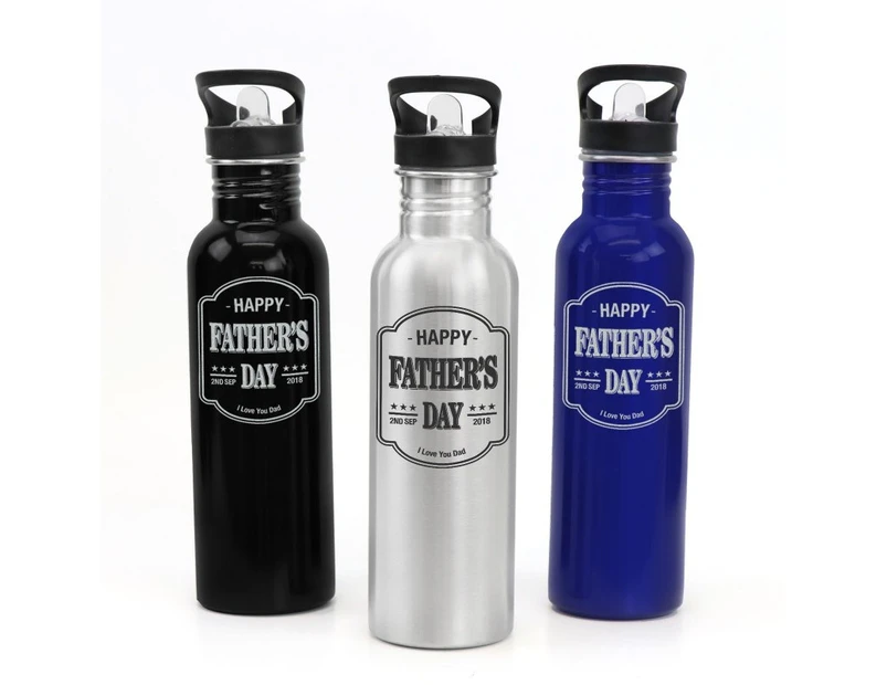 Fathers Day Engraved 800ml Stainless Steel Drink Bottle