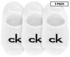 Calvin Klein Women's Size 6-9 Modern Logo Liner Socks 3-Pack - White