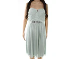 Adrianna Papell Green Womens US Size 8 Embellished Sheath Dress