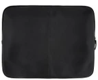 Tosca Large Leather Laptop Sleeve - Black