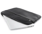 Tosca Large Leather Laptop Sleeve - Black