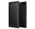 Black For SONY Xperia XA2 Shockproof Protective Carbon TPU Back Cover Anti Knock Case